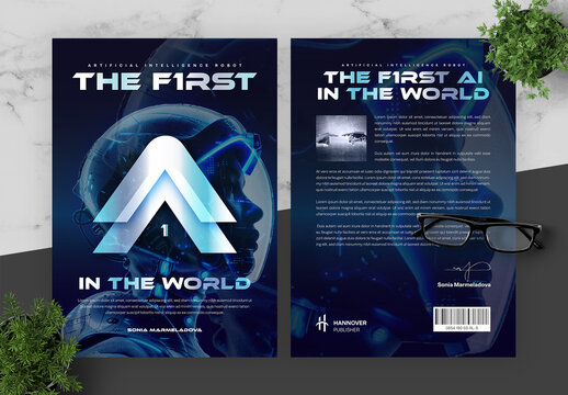 Blue And White Sci Fi Book Cover