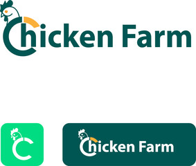 Organic Chicken Farm Vector Design.