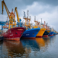 Fototapeta premium cargo ship in port