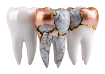 Dental restoration techniques dental clinic aesthetic isolated on transparent background