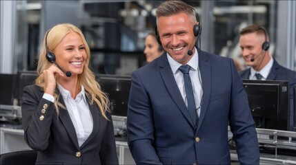 Dynamic team collaboration in a modern office environment business setting professional interaction engaging viewpoint
