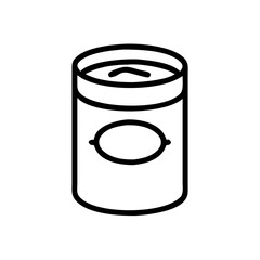 Tin Food Can Packaging Symbol Icon For Web And Graphic Design