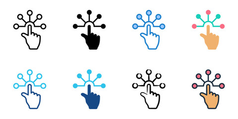 Control systems icon set multiple style collection 
