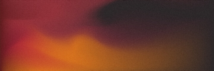 grainy warm gradient with noise orange black purple red blue colors banner poster cover abstract background design. gradient grain noise effect for social media, trendy Warm tone, and vintage style