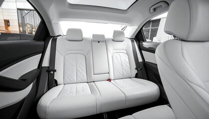 Luxurious rear seats in a modern car