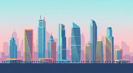 Obraz premium 3d model design of buildings related to new fashion 