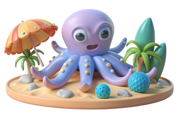 Fototapeta premium octopus icon illustration