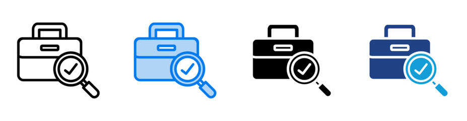 Job icon set multiple style collection