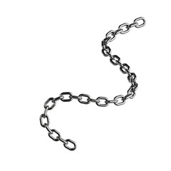 3d metal chain isolated