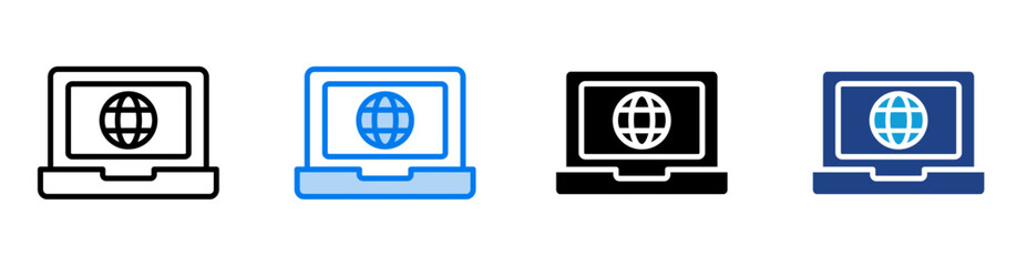 Networking icon set multiple style collection