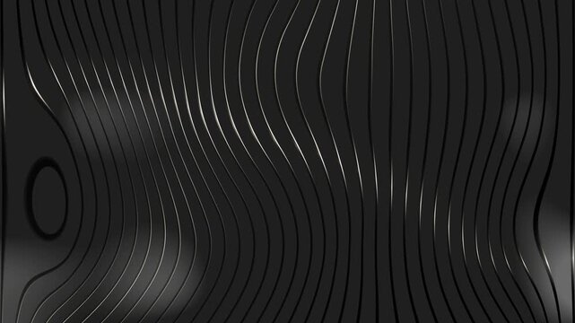 Dark Wavy Stripes with Subtle Metallic Highlights Abstract Background