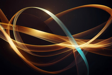 Swirl background with glowing ribbons.