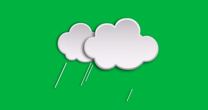graphic designer updating weather UI, showing stylized rain cloud icons on transparent background