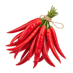 Red Chili Peppers Bundle, isolated on transparent background	
