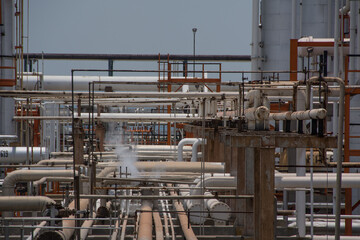 Oil refinerie, industrial facilities that process crude oil into a wide range of usable petroleum...