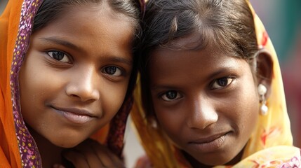 Obraz premium International Day of the Girl Child: Amplifying Girls' Voices, Fueling Girl Power to Shatter Barriers in Education, Safety & Leadership—Turning Their Vision for Equality into Action for a Empowered Fu