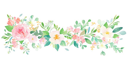 Hand-Painted Watercolor Botanical Wreath Ivy