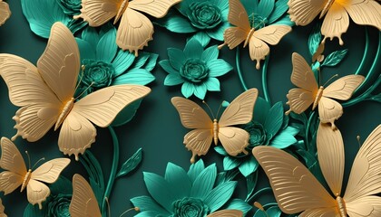 Neon Green Floral Glow