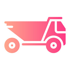 dump truck gradient icon