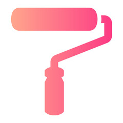 paint roller gradient icon