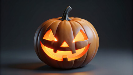 halloween pumpkin on black