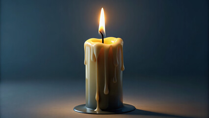 burning candle on a dark background