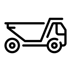 dump truck line icon