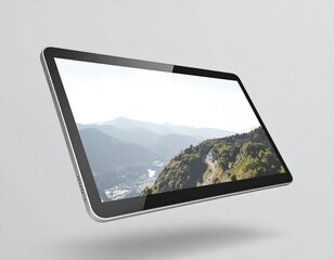 Tablet computer mockup, 3D rendering