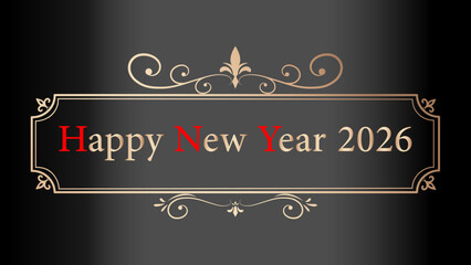 Elegant Ornate New Year 2026 Design
