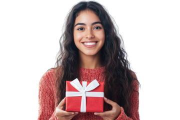 Portrait of a happy pretty latin hispanic woman