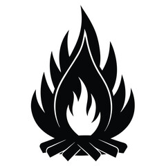 bonfire vector icon