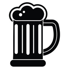 cold beer mug vector icon