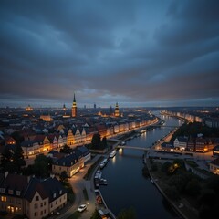 Fototapeta premium beautiful european city, travel to europe, World-class city, city of romance,, AI Generative