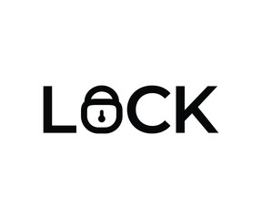 Lock logo icon design illustration
