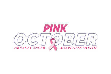Breast Cancer Awareness Month October. Concept design for Post Banner Poster Background