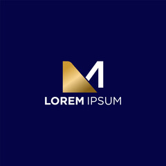 M and Plane Tail modern logo design ideas