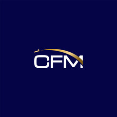 CFM Airplane wordmark logo design ideas