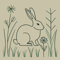 International Rabbit Day vector illustrations collection featuring cute rabbits, seamless patterns, geometric shapes, cultural costumes, and mystical zodiac designs in solid colors.