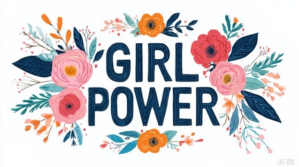Fototapeta premium International Day of the Girl Child: Amplifying Girls' Voices, Fueling Girl Power to Shatter Barriers in Education, Safety & Leadership—Turning Their Vision for Equality into Action for a Empowered Fu