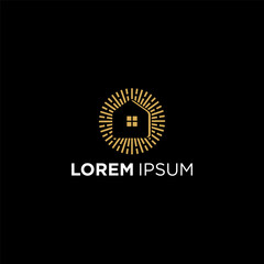 Luxury Sun House logo modern design ideas
