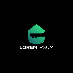 Luxury Key House logo modern design ideas