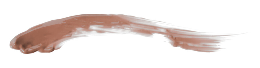 brown watercolor brush isolated on transparent background