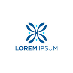 Flower and Freedom people modern logo design ideas