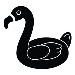 inflatable flamingo vector icon