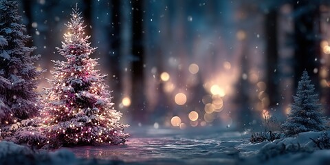 A picture of a large Christmas tree decorated with many lights for Christmas
