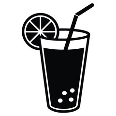 lemonade glass vector icon