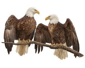 American bald eagle pair or American bald eagle 