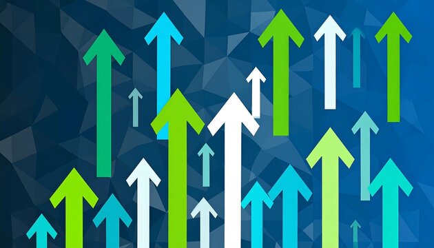 Abstract graphic with upward arrows