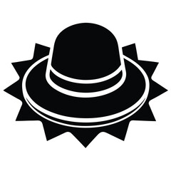 sun hat vector icon