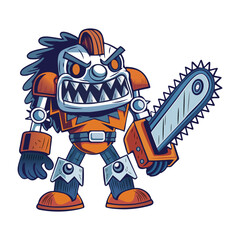 A flat style illustration showing a creepy clown 